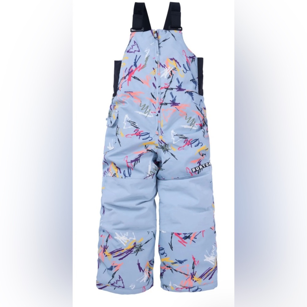 Burton toddler 3T Maven Snow Bib - Multicolor Scribble pattern NWT
